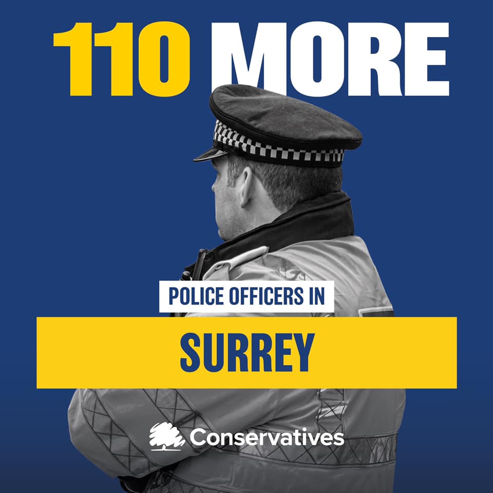 110 MORE POLICE OFFICERS IN SURREY