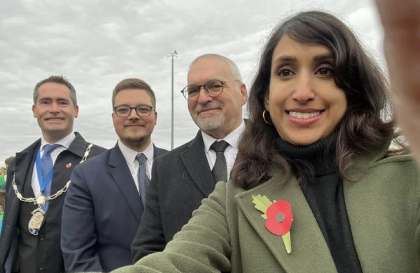 Claire takes part in the Horley Remembrance Parade