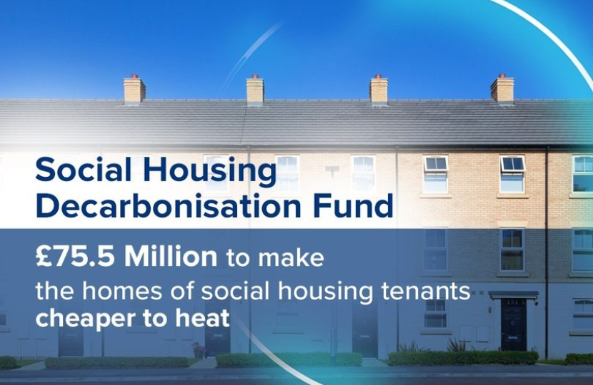 £75.5 million to make the homes of social housing tenants cheaper to heat