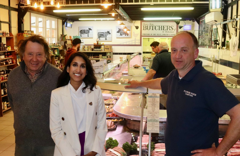 Claire with local farmers