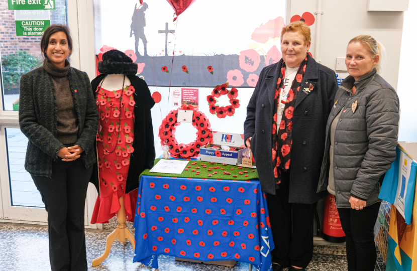 Claire in Morrisons with Joan, RBL volunteer, and Jackie, Morrisons Community Champion.