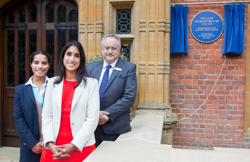 Claire with Woldingham student and Dr Whitehead