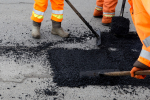 Road resurfacing work