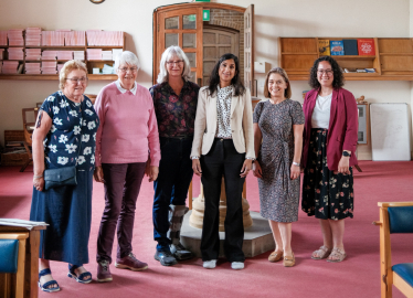 Claire with members of the Church Council.