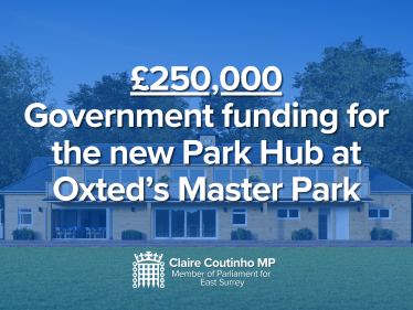 £250,000 Government funding for the new Park Hub at Oxted's Master Park