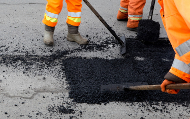 Road resurfacing work