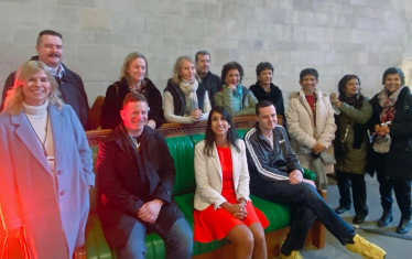 Claire with East Surrey residents in Houses of Parliament